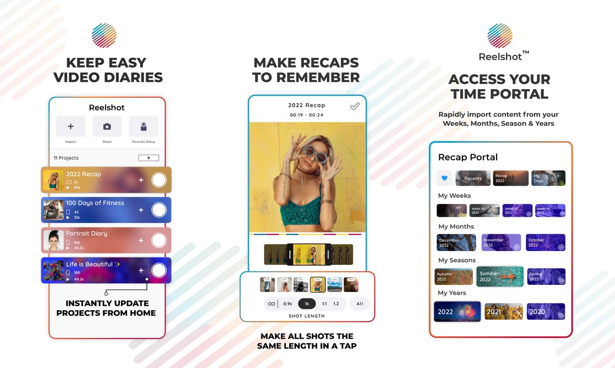 reelshot's tweet photo. We love our re-design!

Give Reelshot a shot for your end of year Recap or starting a video diary for something special to you.

#Reelshot #iosapp #Recap2022 #VideoDiary #Videoeditor #Videoediting #Mobileapp #timeportal https://t.co/TMvgjcLlwZ