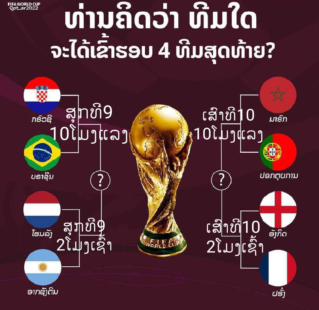 ເຕະບານໂລກ ຮອບ8ທີມສູດທ້າຍ