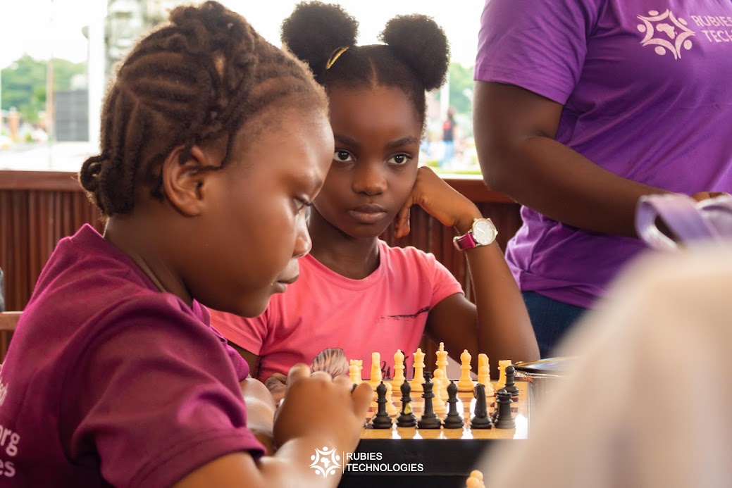 In the game of life, you have to be strategic and have good foresight
Riverjoy was deeply calculating her moves while playing the chess game at the recent end-of-the-year program
We don't just teach kids how to #code, critical thinking is embedded in our courses

#javascript