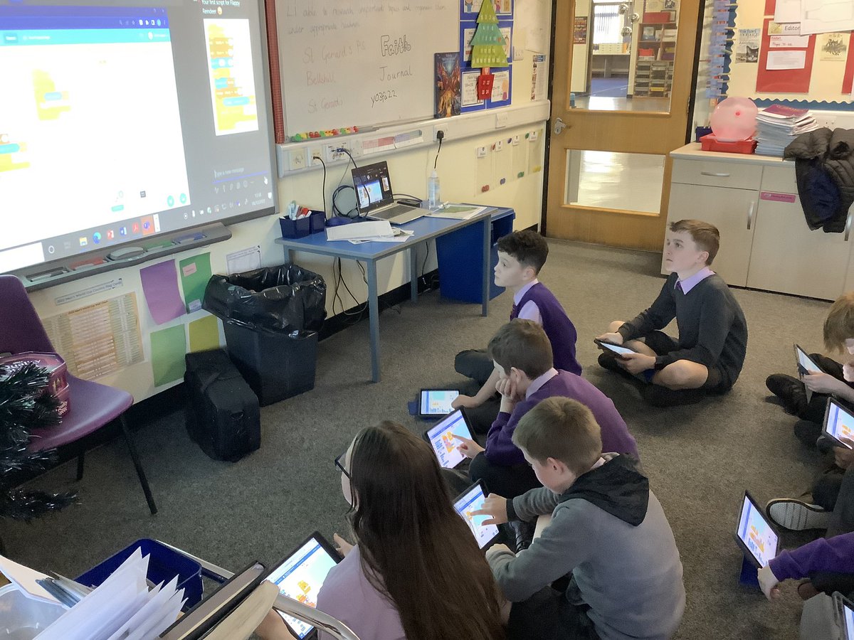 st_gerards's tweet photo. Primary 7 enjoying an afternoon of Christmas code along #NLcodealongs @NLDigitalSchool https://t.co/aHFHDa5qut