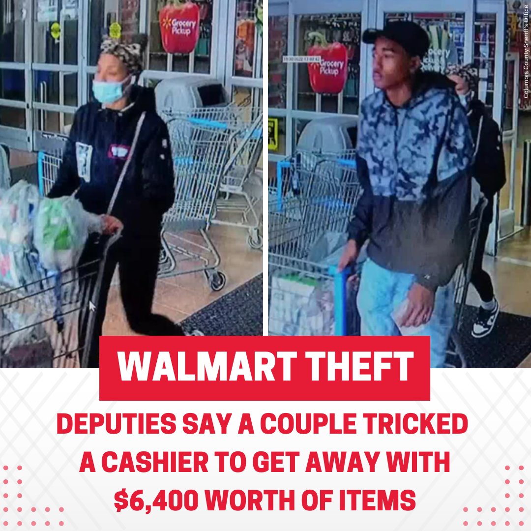 FOX5Vegas's tweet photo. Two people managed to get away with stealing $6,400 in merchandise and gift cards from a Walmart by confusing the cashier, officials said.
STORY: https://t.co/DGMCOxZNAg https://t.co/pA1jqNfEic