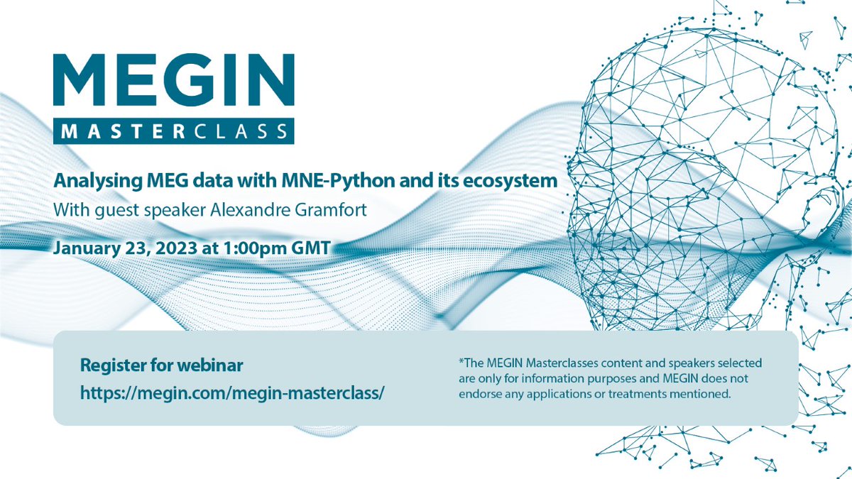 MEGIN (@meetmegin) on Twitter photo Join us for the next MEGIN Masterclass, “analysing #MEG data with MNE-Python and its ecosystem.” This will be presented by <a href="/agramfort/">Alexandre Gramfort</a> on January 23, 2023 at 1pm GMT. Register for this free 1h webinar here- bit.ly/3W4jfbY
#neuroimaging #neuroscience <a href="/mne_python/">MNE Python</a> Join us for the next MEGIN Masterclass, “analysing #MEG data with MNE-Python and its ecosystem.” This will be presented by <a href="/agramfort/">Alexandre Gramfort</a> on January 23, 2023 at 1pm GMT. Register for this free 1h webinar here- bit.ly/3W4jfbY
#neuroimaging #neuroscience <a href="/mne_python/">MNE Python</a>