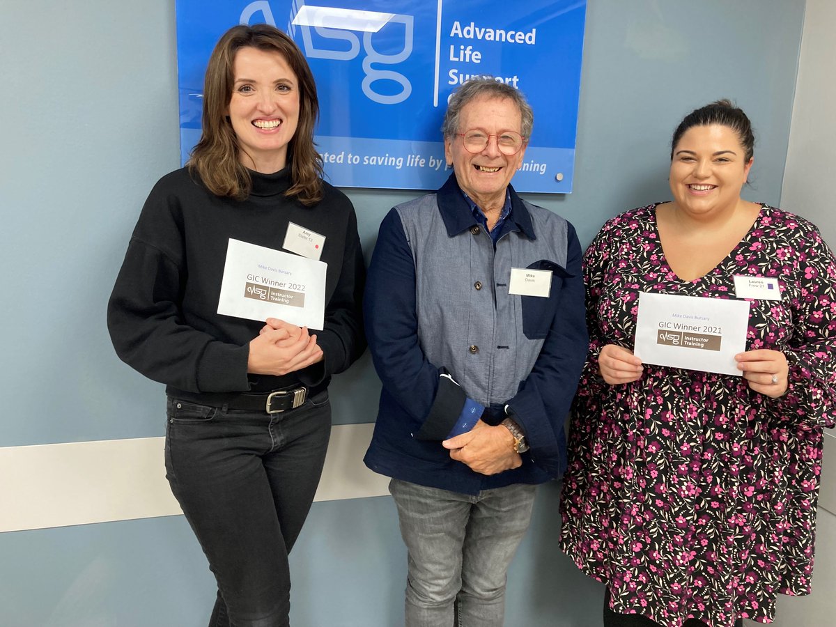 <a href="/_ALSG_/">ALSG</a> the Mike Davis Bursary winner for 2021, Lauren Frow <a href="/NWAngliaFT/">NWAngliaFT</a> and the 2022 winner, Amy Slater <a href="/uhbwNHS/">University Hospitals Bristol and Weston NHS FT</a> attended their Generic Instructor Course (GIC), both worthy winners of this prestigious prize.  Congratulations Lauren and Amy <a href="/mikedavis8702/">Mike Davis</a> #MedicalEducation