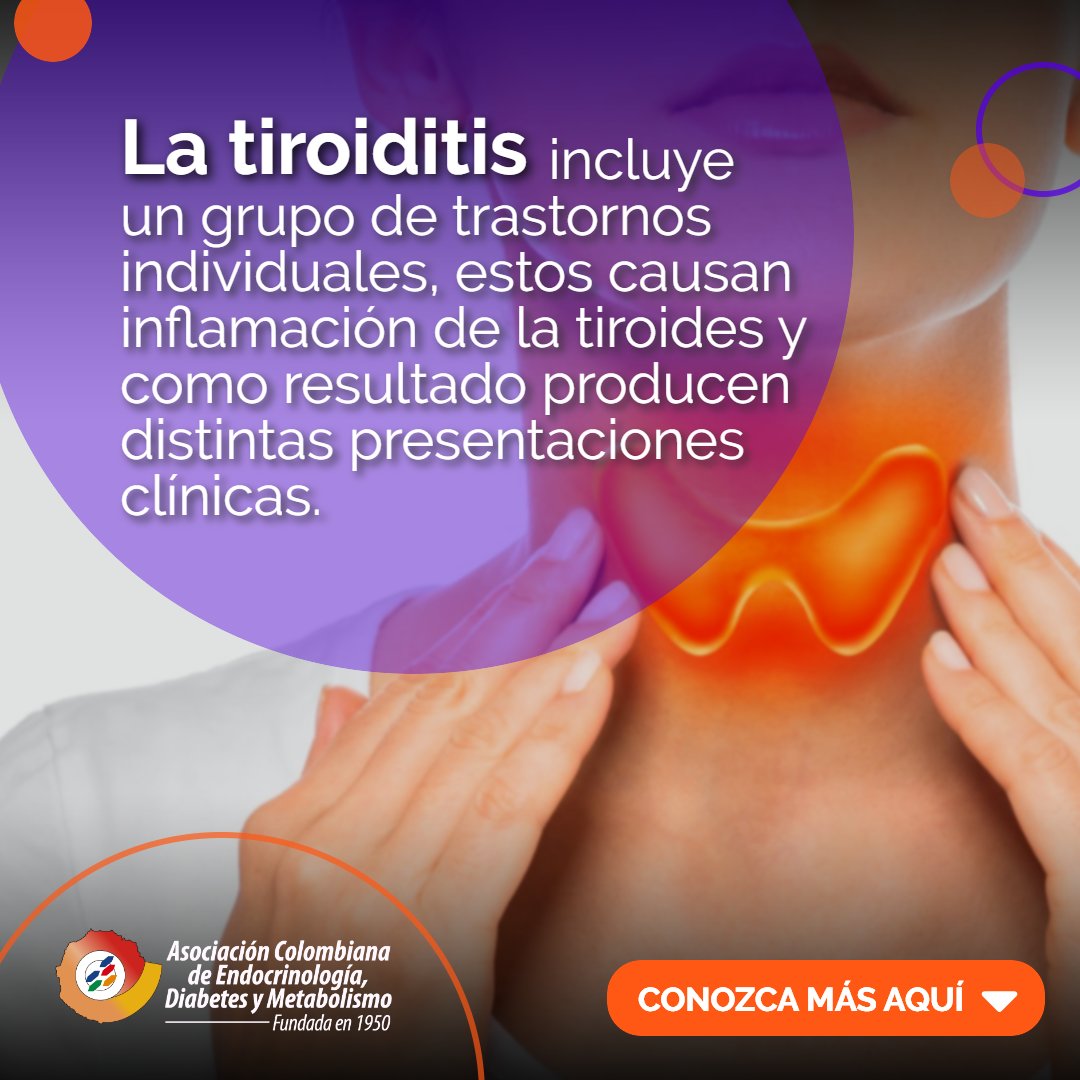 ENDOCRINO_COL's tweet photo. 🟣La tiroiditis es causada por un ataque a la tiroides, que causa inflamación y daño de las células tiroideas. La mayoría de los casos de tiroiditis son causados por anticuerpos contra la tiroides. Como tal, la tiroiditis es con frecuencia una enfermedad autoimmune. https://t.co/9KfFjHofLA