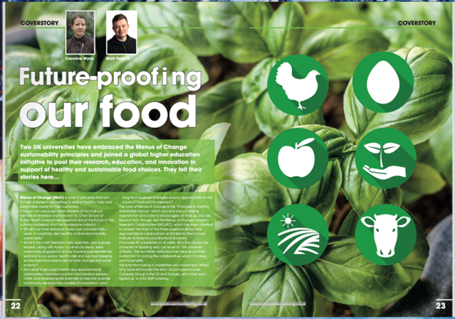 PSCMagazine's tweet photo. The @UniofReading and @BristolUni have embraced the Menu of Change principles; in the latest issue of #PSCMagazine, they tell us how small steps can have a BIG impact on delivering #healthy, tasty and #sustainable meals for customers.
More on pg 22 >> https://t.co/krupsvSKFb https://t.co/Z98zpLzi70