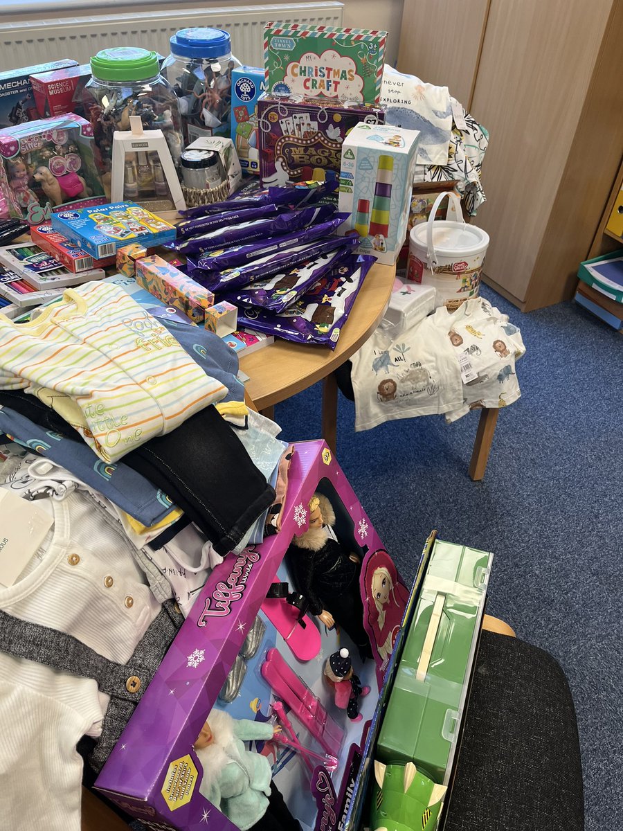 Big shout out to the staff <a href="/DevonshireJun/">Devonshire Junior</a> and <a href="/DevonshireInf/">Devonshire Infants</a> for donating all of these gifts for Santa’s Black Country Toy Appeal. Overwhelmed by your generosity Devs! #fides Doing Good as We Go 🥰🎄<a href="/VicAcademies/">Victoria Academies Trust</a>