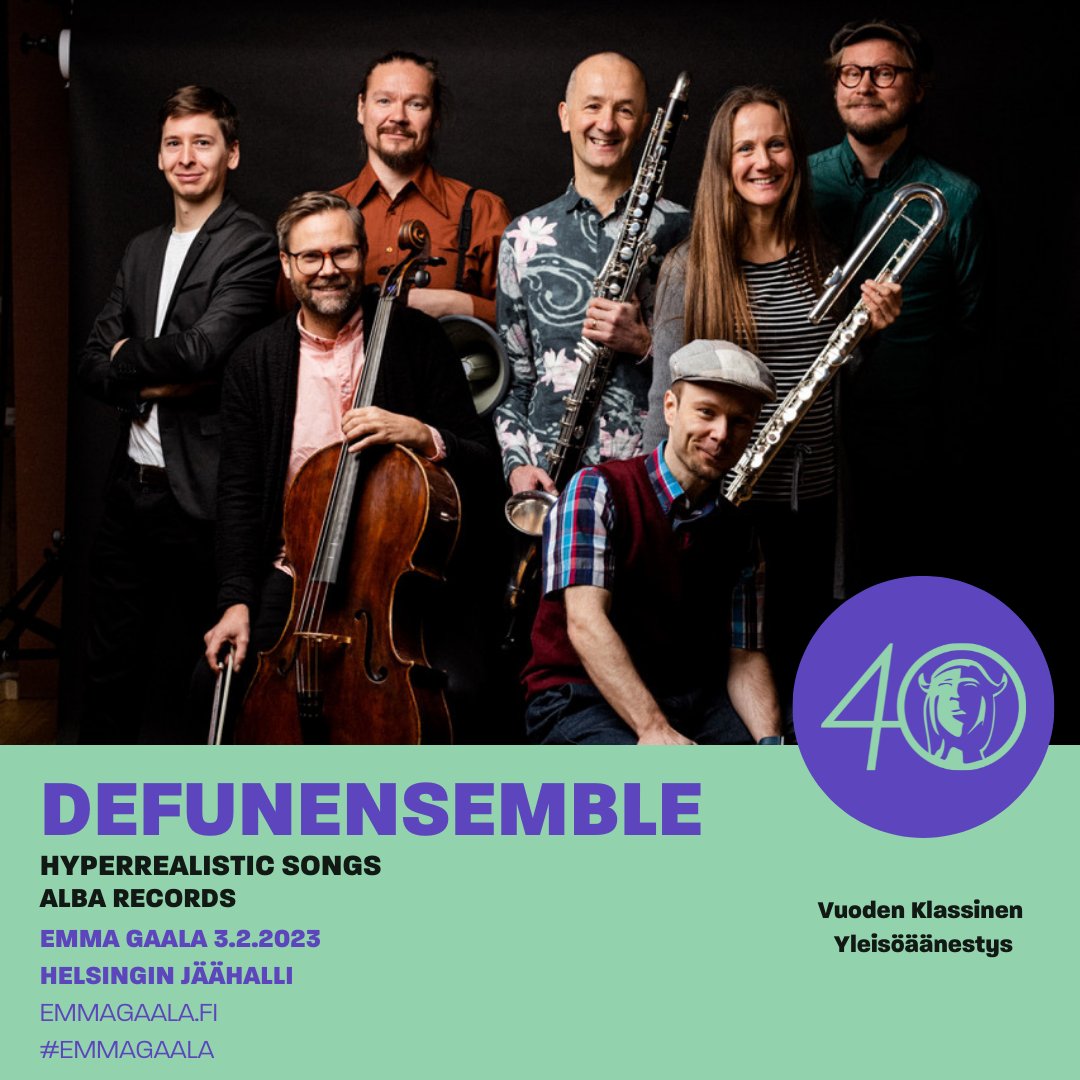 Wo hoo! We're nominated for Classical music album of the year Emma award in <a href="/emma_gaala/">EMMA GAALA OFFICIAL</a> 🥳🏆