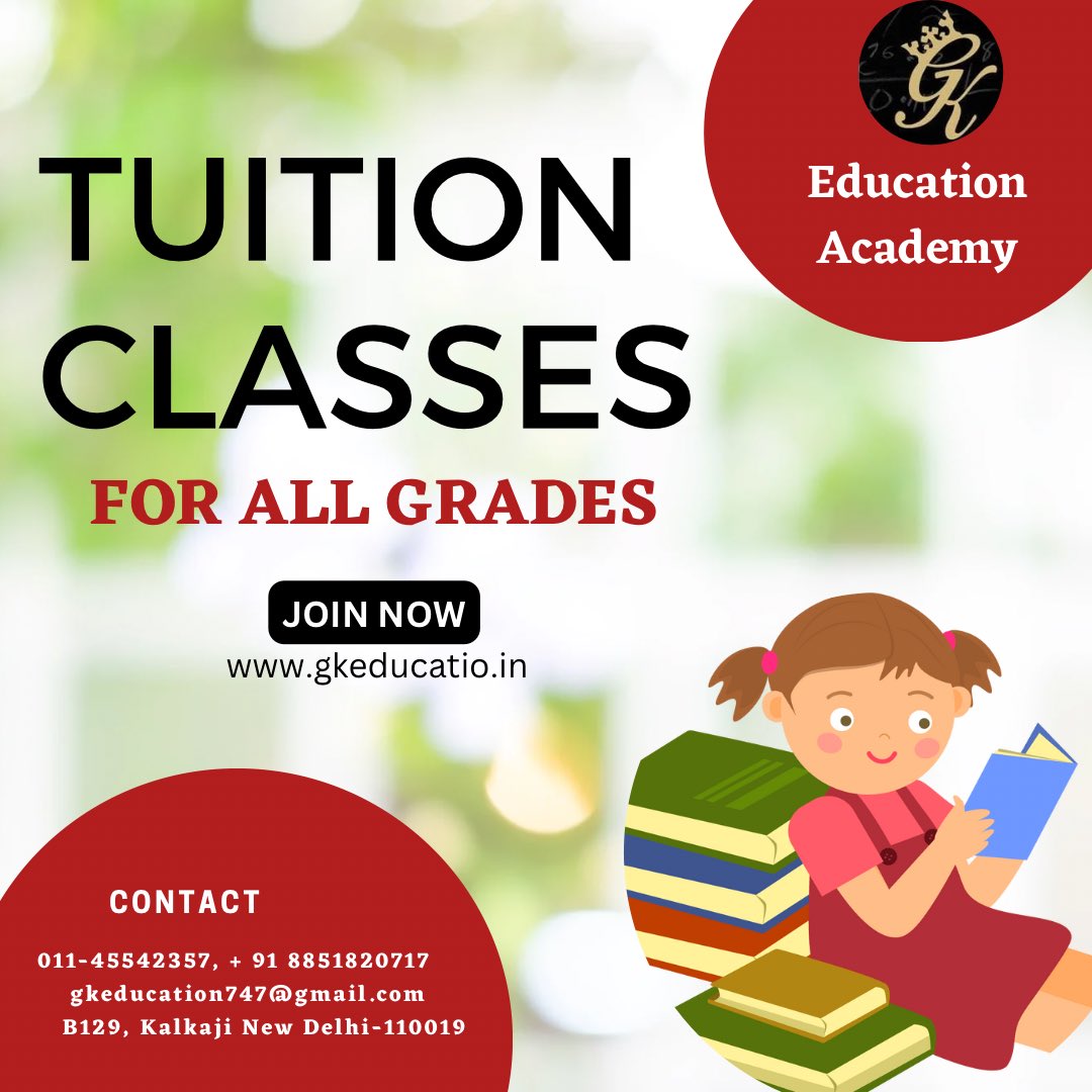 Tuitions Classes Available at Gkeducation Academy