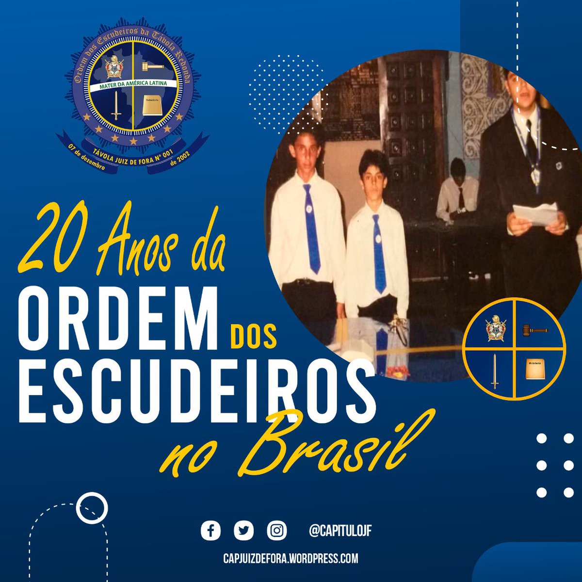 capitulojf's tweet photo. 🎉🥳 ANIVERSÁRIO DO CASTELO JUIZ DE FORA!
Neste dia, em 2002, era fundada pelo #CapítuloJF a Távola Juiz de Fora n°001, a 1ª do Brasil e da América Latina!
Nos orgulhamos de fazer parte dessa história!
#CasteloJuizDeFora #CapítuloJF #DeMolay #GCEMG #SCDB https://t.co/Xr17FYh8rq