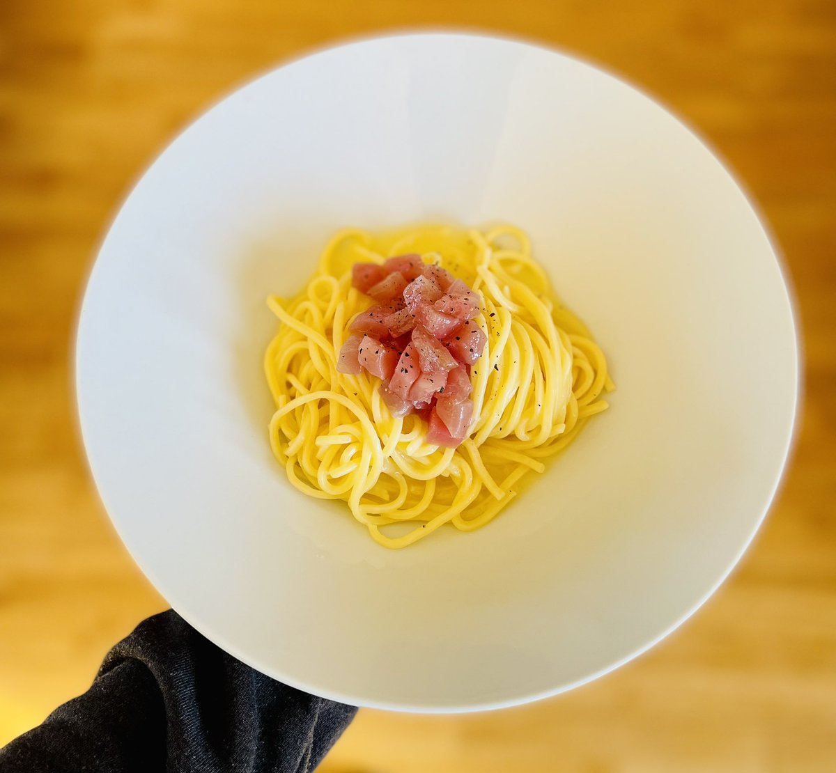 Francesco Turrisi (@fraturrisi) on Twitter photo Spaghetto alla chitarra al limone con tartara di tonno. I cooked this square egg pasta risotto-style in a lemon broth and then finished it with a lemon butter. I had a piece of beautiful tuna from <a href="/ssi_wholesale/">Sustainable Seafood Ireland ( SSI )</a> and made a simple tartare with oil, smoked salt and pepper Spaghetto alla chitarra al limone con tartara di tonno. I cooked this square egg pasta risotto-style in a lemon broth and then finished it with a lemon butter. I had a piece of beautiful tuna from <a href="/ssi_wholesale/">Sustainable Seafood Ireland ( SSI )</a> and made a simple tartare with oil, smoked salt and pepper