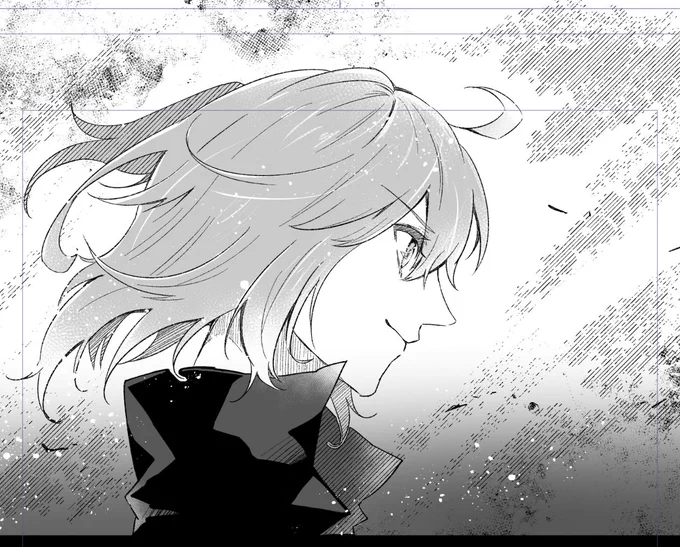 新刊の1番好きページがおまけ的ページなんだけど、私の中のぐだちゃんのかっこいい所をよく表現できた…気がする。サンプルには出てこないのでここだけ流したかった。あと少しでサンプル出せそうー!