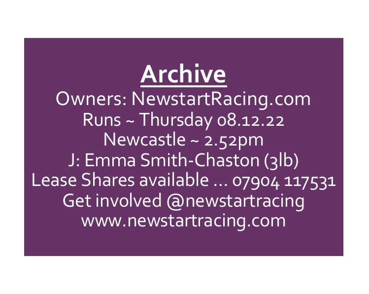 NewstartRacing's tweet photo. Good luck to #Archive &amp; connections @NewcastleRaces today!! 🐎🤞🥂 https://t.co/3pQ7iAzQGj