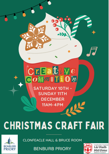 benburb_priory's tweet photo. We're looking forward to our Christmas craft fair, this Saturday and Sunday at Benburb Priory. 

We hope you can join us! 11am-4pm. 🎅⛄️ https://t.co/xwV9t99Naz