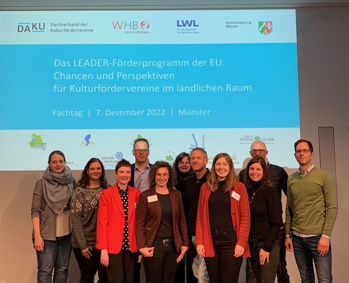 LEADER_AHL's tweet photo. Schön war's beim Fachtag #LEADER und #Kulturförderung gestern im #LWL-Museum in #MS. Auch zwei Projekte aus #AHL wurden vorgestellt - und erhielten eine großzügige finanzielle Ehrung! 

Danke dafür an die Veranstalter #DAKU und #WHB! https://t.co/mdqw9nbmZL