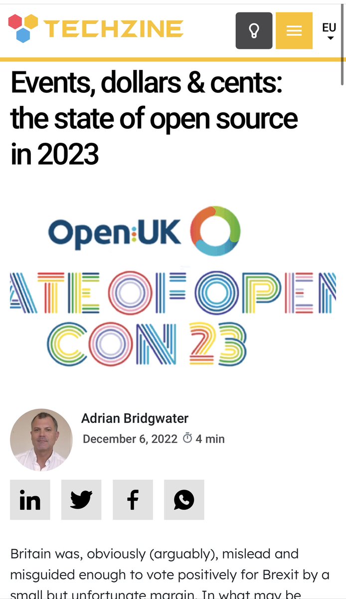 Read what <a href="/ABridgwater/">Adrían Bridgwater✍⌨️</a> says about State of Open Con 23 on 7/8 Feb in London at techzine.eu/blogs/applicat… #opensource #stateofopencon #SOOCon23
