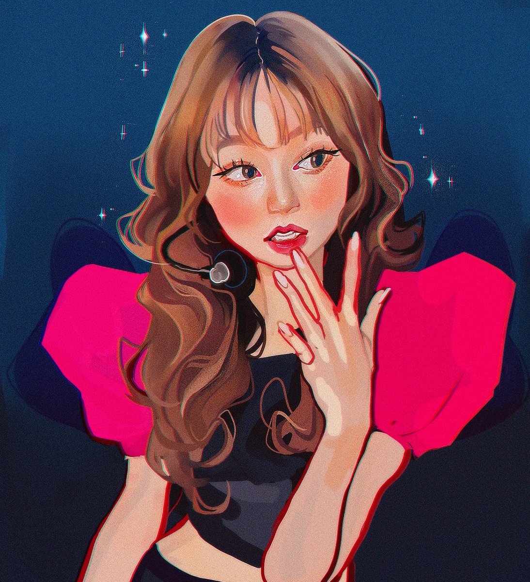 Cyarine's tweet photo. rly felt like painting some hair for fun today ✨@loonatheworld https://t.co/451YmzpgXo