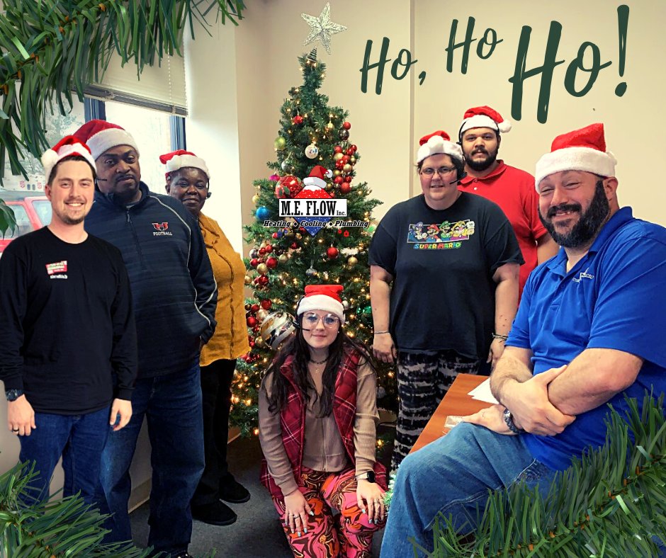 MEFlowINC's tweet photo. Tis the season to be Jolly!☃️🎄Rockin' around the Christmas tree and ready to take your call! 📞🎅🤶🎄Thank you, Jonathan, Dorien, Lydia, Olga, Jessica, Robert, and Justin! Call M.E. Flow to book your service! https://t.co/MsnwuCvzg9 https://t.co/dr57oPWM9H
