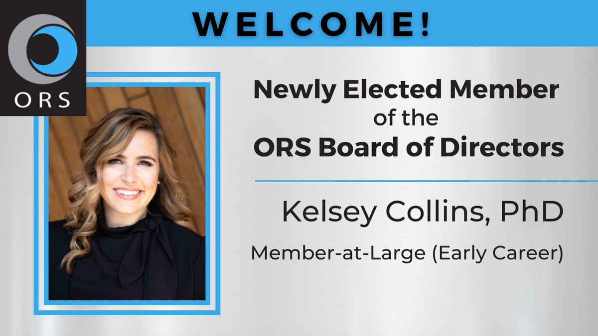 Orthopaedic Research Society (@orssociety) on Twitter photo Congrats <a href="/KelseyHCollins/">Kelsey Collins</a>! She will serve on the 2023 ORS Board of Directors as the Early Career Member-at-Large
"My objective is to help ORS meet the challenge of supporting new investigators who require a dynamic & collaborative home society to support their professional goals" Congrats <a href="/KelseyHCollins/">Kelsey Collins</a>! She will serve on the 2023 ORS Board of Directors as the Early Career Member-at-Large
"My objective is to help ORS meet the challenge of supporting new investigators who require a dynamic & collaborative home society to support their professional goals"