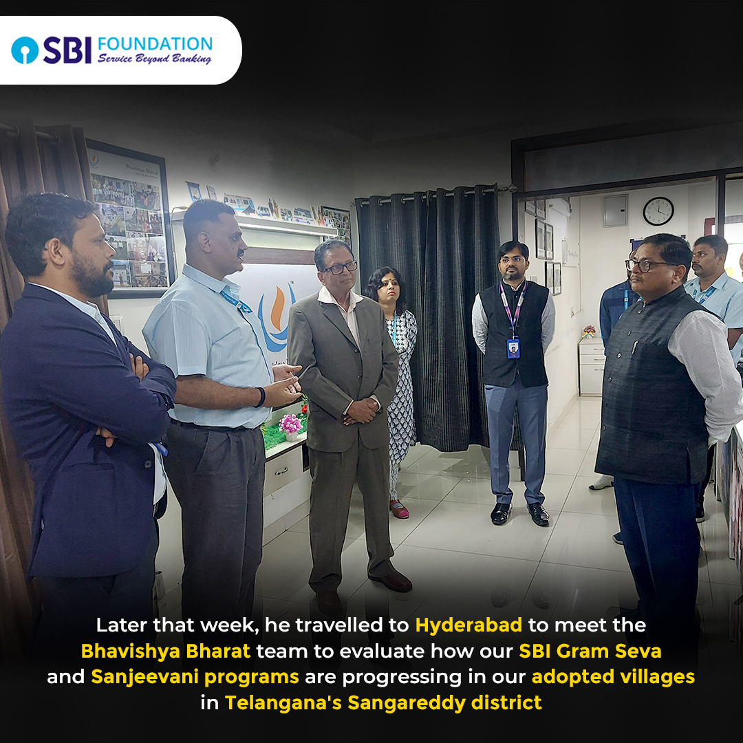 SBI_FOUNDATION's tweet photo. The MD of SBI Foundation, Mr. Sanjay Prakash have been diligently involved in our on-ground #CSR activities. He along with the entire #SBIFoundation team ensures the funds are utilised efficiently for empowering all our programme beneficiaries.
#ServiceBeyondBanking #SBIGramSeva https://t.co/qlDSytVZah