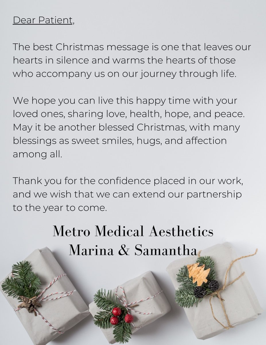 ENTFacialPlast2's tweet photo. Greetings from Metro ENT 🎅 -
Wish you Happy Holidays! https://t.co/OcKvE9F038
