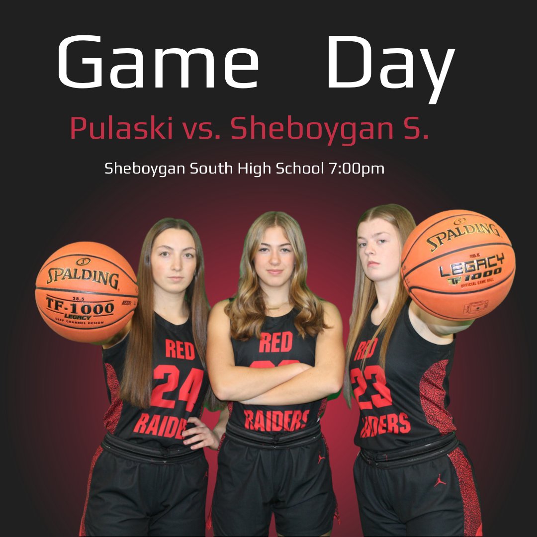 PulaskiRedSea's tweet photo. .@PHS_GirlsBB travel to Sheboygan South tonight. 
Good Luck ladies!🏀

#raiderstrong https://t.co/cPrCYFe3WJ
