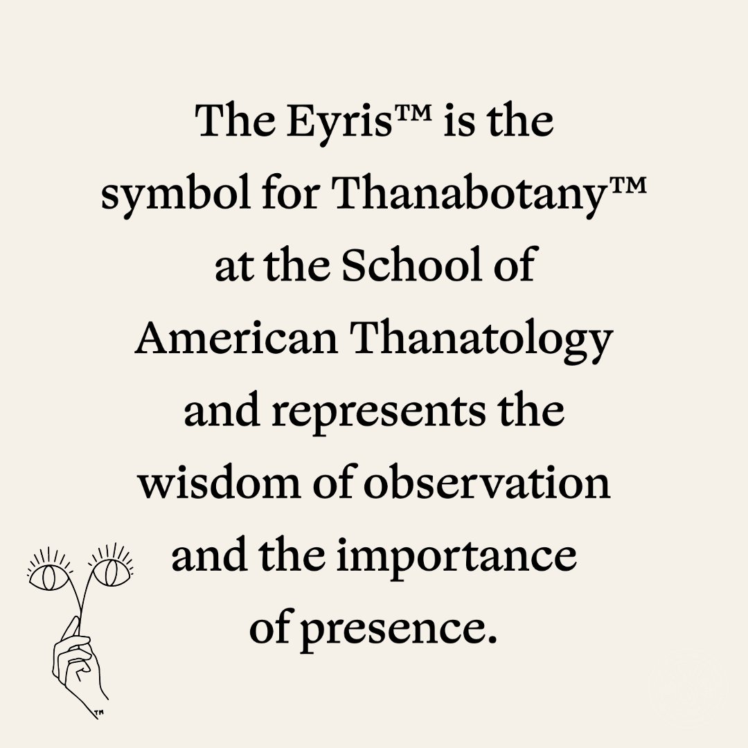 coleimperi's tweet photo. The Eyris™ is the symbol for Thanabotany™ at the School of American Thanatology.
#schoolofamericanthanabotany #thanabotany #deathwork https://t.co/yznOpCWKLz