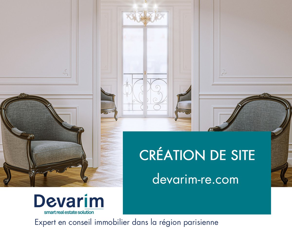 coteweb's tweet photo. Nouvelle création de #siteinternet pour Devarim, expert en conseil immobilier ! 
🏠
Besoin d'un nouveau site Web pour mettre en avant votre entreprise ? 
N'hésitez pas à nous contacter ! 📞📧
#creationdesiteweb #siteweb #sitewebdesign #agencedigitale #coteweb https://t.co/8CMYXbKn12