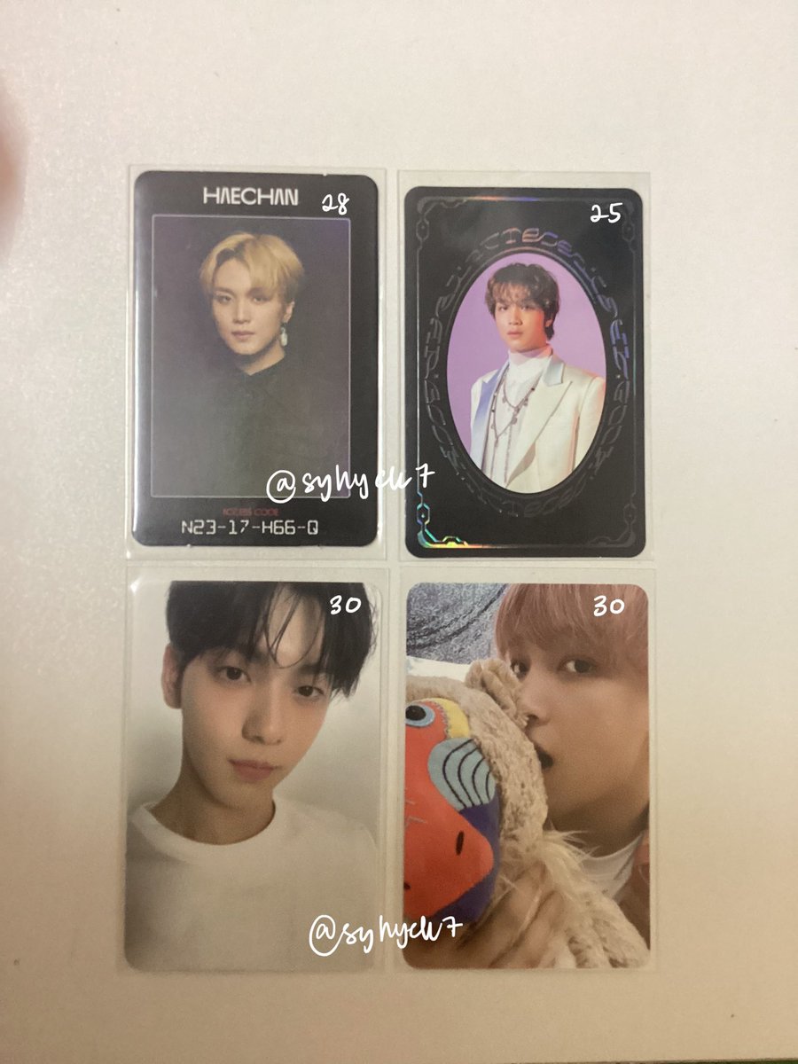 WTS NCT TXT POHOTOCARDS

— haechan resonance ac RM28
— haechan ybc RM25
— haechan sticker RM30
— soobin end pc RM30
— exc postage RM8 to wm
— take more, can nego
— no time waster or you’ll be blocked 

#pasarNCT #PasarNCTmy #pasartxt #pasarTXTmy