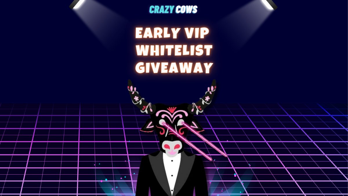 Crazycows_Club's tweet photo. 🚨#CrazyCows #NFT Early Whitelist Spots Giveaway
We're giving away 50 early VIP whitelist spots to CrazyCow Club members, these will be the OGs of our community and will be primitive to earn some exclusive rewards at the end of the launch. Some of the exclusive benefits include: https://t.co/YIoIEkLEZD