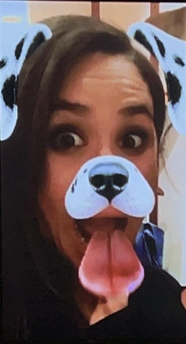 Stupidbrio's tweet photo. Fun fact: Prince Harry fell for Meghan Markle when he saw her in a Snapchat filter. It wasn’t Suits but a Dog Filter! 🙈
Ladies, you know the drill! 🤓

Source: Netflix Documentary

#RoyalFamily #PrinceHarry #MeghanMarkle https://t.co/Znkzml1VTC