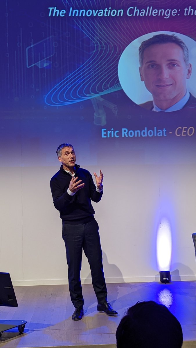 brewbart's tweet photo. Eric Rondolat, CEO at @SignifyCompany, doesn't seem to be a big fan of journalists. When asked about the latest news about his company's layoffs, he responds: "You really read the news? Hm, apparently, we have different pleasures..." #hightechnext @bjrooij https://t.co/gfvRIP8Tcj