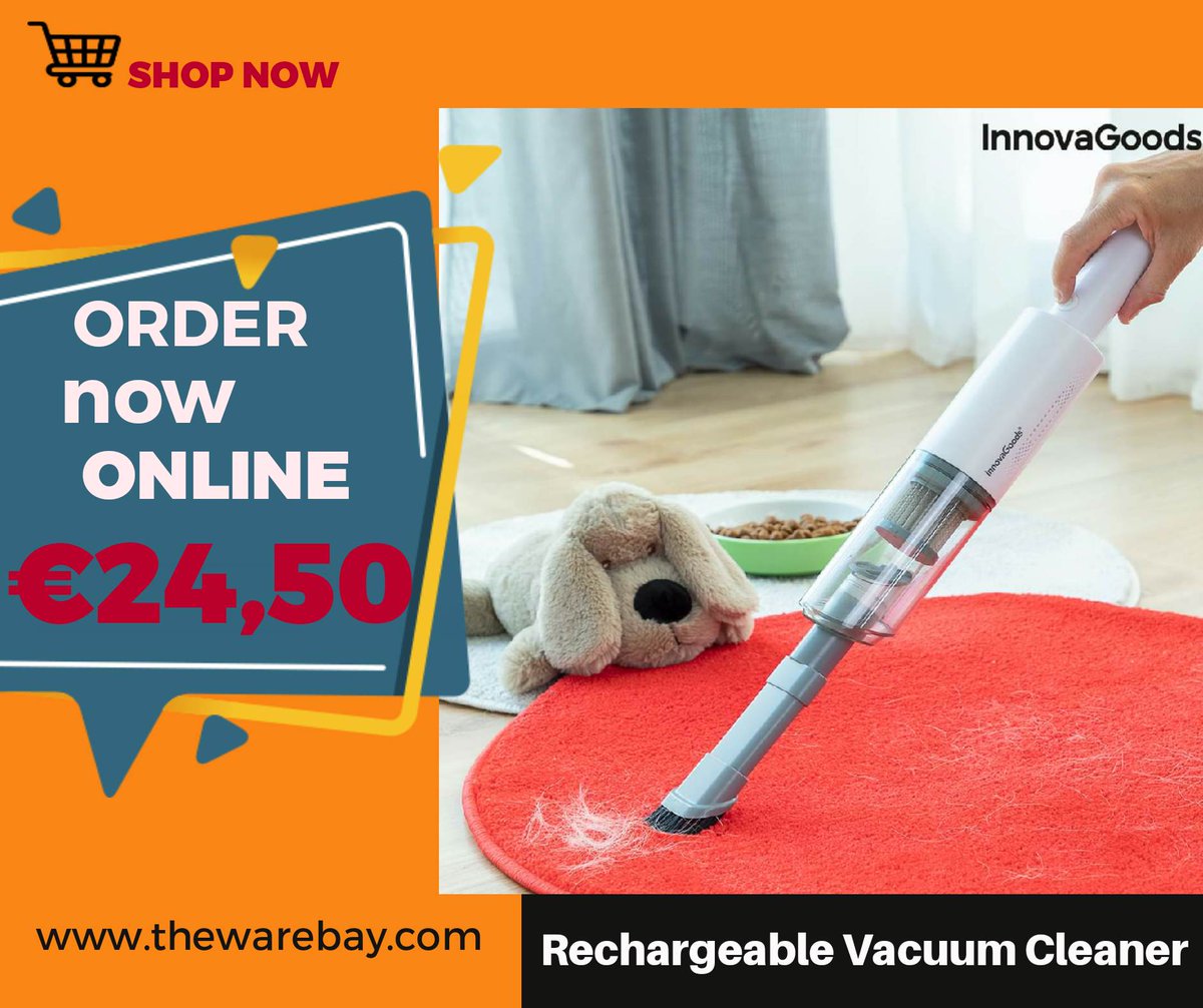 TheWareBay's tweet photo. Check out this Rechargeable Handheld Vacuum Cleaner.
.
Rechargeable Vacuum Cleaner €24.50
.
BUY THIS ITEM: https://t.co/PRK90cs89C
.
SHOP NOW AT:🔶️ https://t.co/EfIC0GCyQv
.
#vacuumcleaner #vacuum #cleaning #hydrocleaner #clean #jasasedottungau #dustmite #dustmites #robotvacuu https://t.co/06T356D2Ay