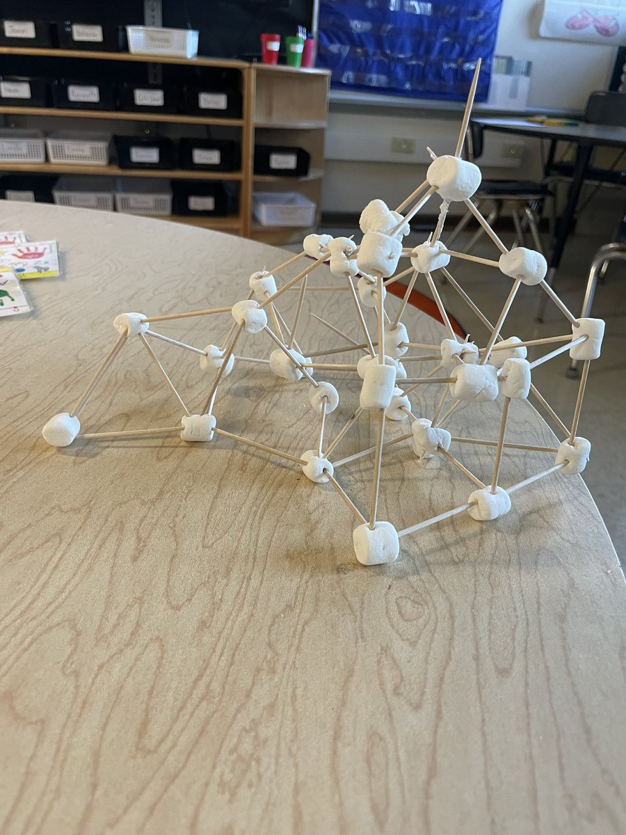 apalmiero_educ's tweet photo. Don’t underestimate kindergartners! Here are some marshmallow sculpture samples. #ClubInvention https://t.co/UprePXrVav