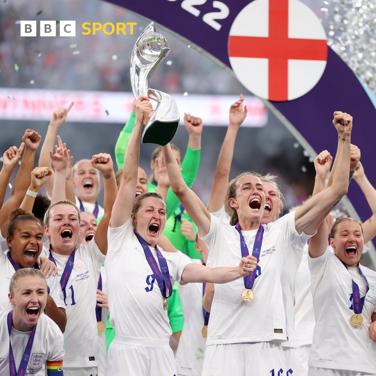 BBCSport's tweet photo. The number of girls playing football in England has increased by 100,000 since 2017, even before the impact of the Lionesses' Euro 2022 triumph is taken into account.

#BBCFootball