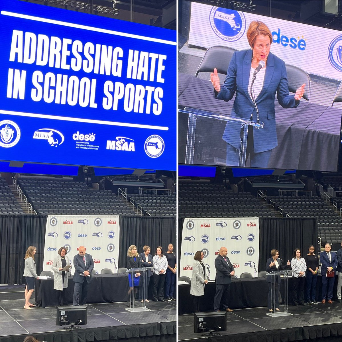 At the “Addressing Hate in School Sports” conference at TD Garden with AP Paine. Looking forward to continuing to build positive and inclusive experiences for all students! <a href="/ScituateSchools/">Scituate Schools</a> <a href="/scituatehigh/">Scituate High School</a>