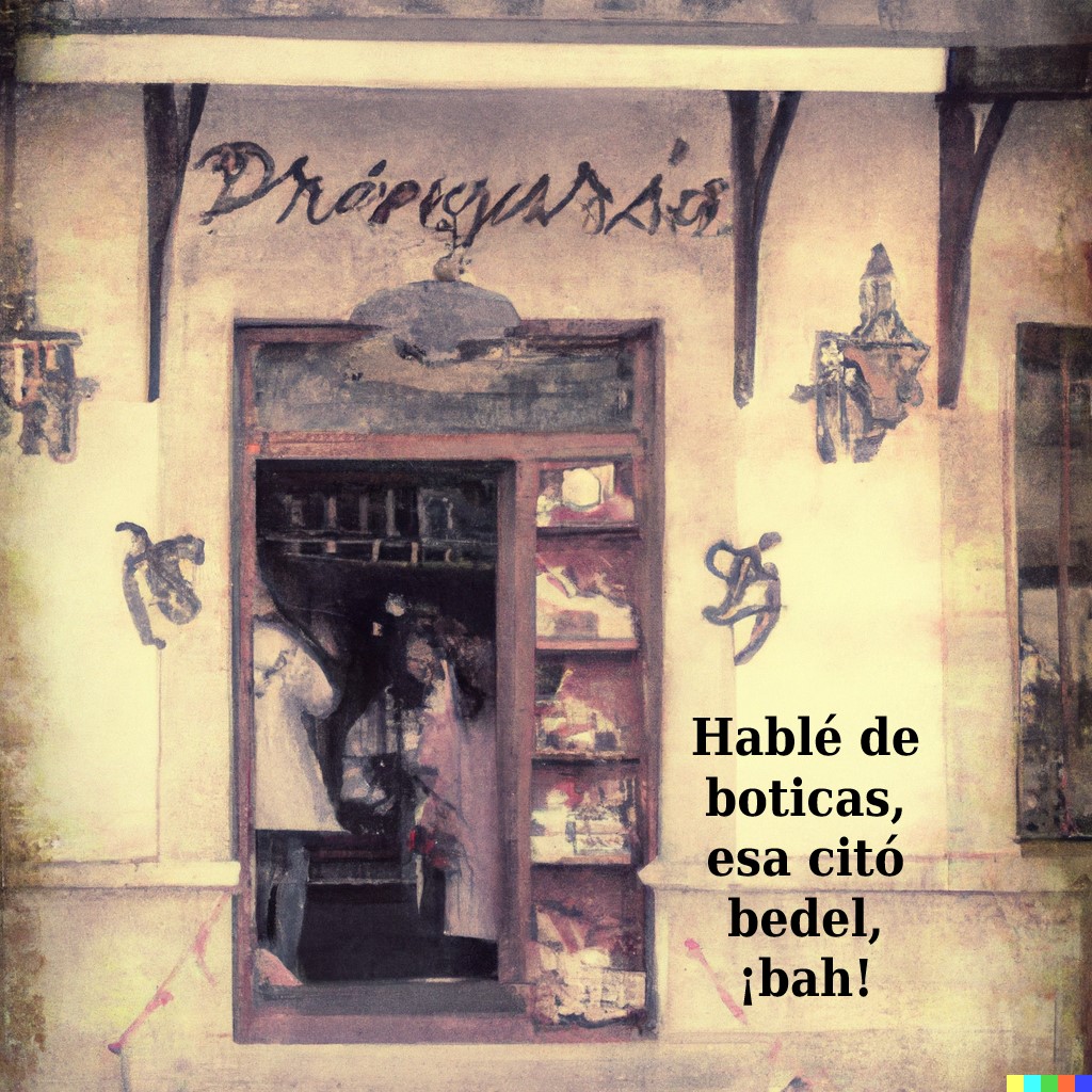 "Botica" (palíndromo)
· · · >