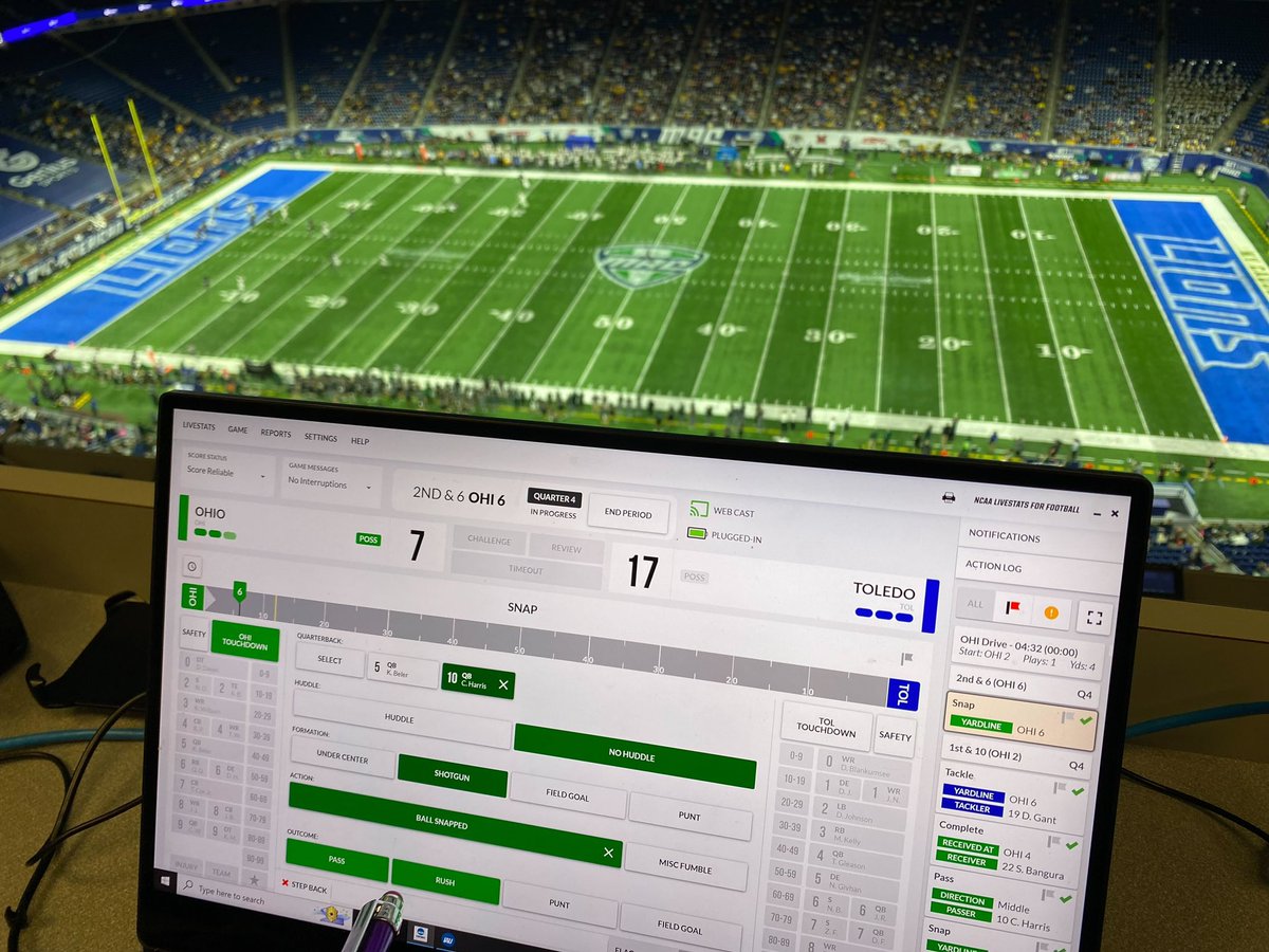 MACSports's tweet photo. Thanks to our official data partner @GeniusSports for powering the 2022 MAC Championship Game 💪

📸: Genius Sports branding all over Ford Field
📊: #NCAALiveStats captured official game stats
🕹️: #MACtion Pick ‘Em free to play game built by Genius Sports https://t.co/HOW3f8S3Kb