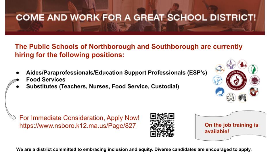 Public Schools of Northborough and Southborough HR (@nsborohr) on Twitter photo 
