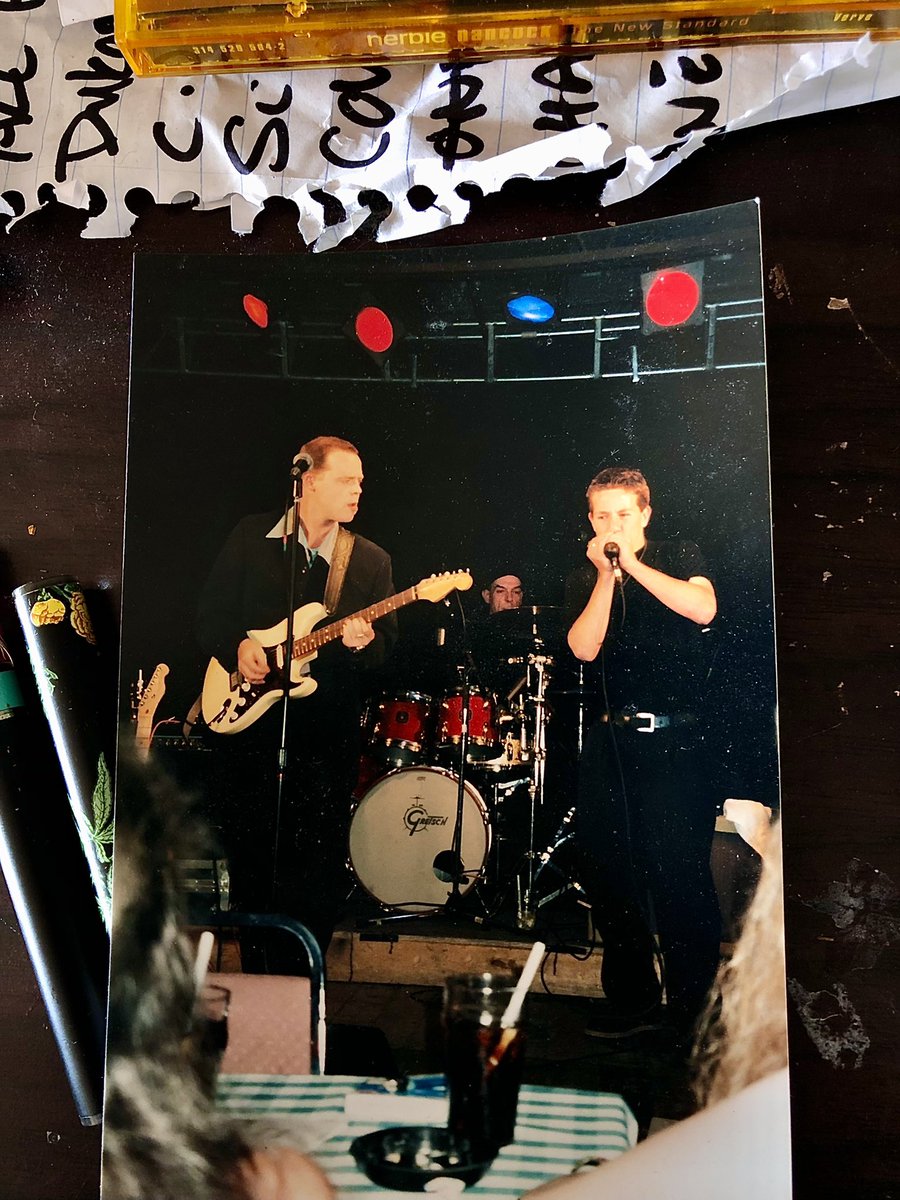 ScottDoubtPhoto's tweet photo. Came across this old classic digging round to find my passport. Young @stevemarriner playing with the first #ScottyDoubtBand gig, opening for @DownchildBlues at now gone Perfect Strangers club in #Ottawa July 1999 🎸🎶💙 #blues #livemusic #realblues #fender #stratocaster https://t.co/ECmA4863Nd
