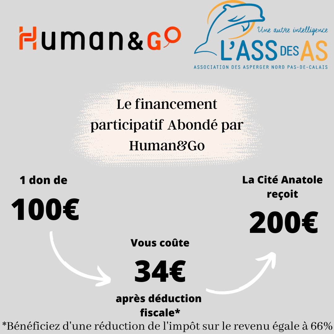 Pourquoi ne pas profiter de cette fin d’année pour bénéficier d’une réduction d’impôts tout en participant à une bonne action ? 
Pour contribuer au financement participatif pour la Cité Anatole, rendez-vous sur ce lien : humanandgo.fr/projects/la-ci…