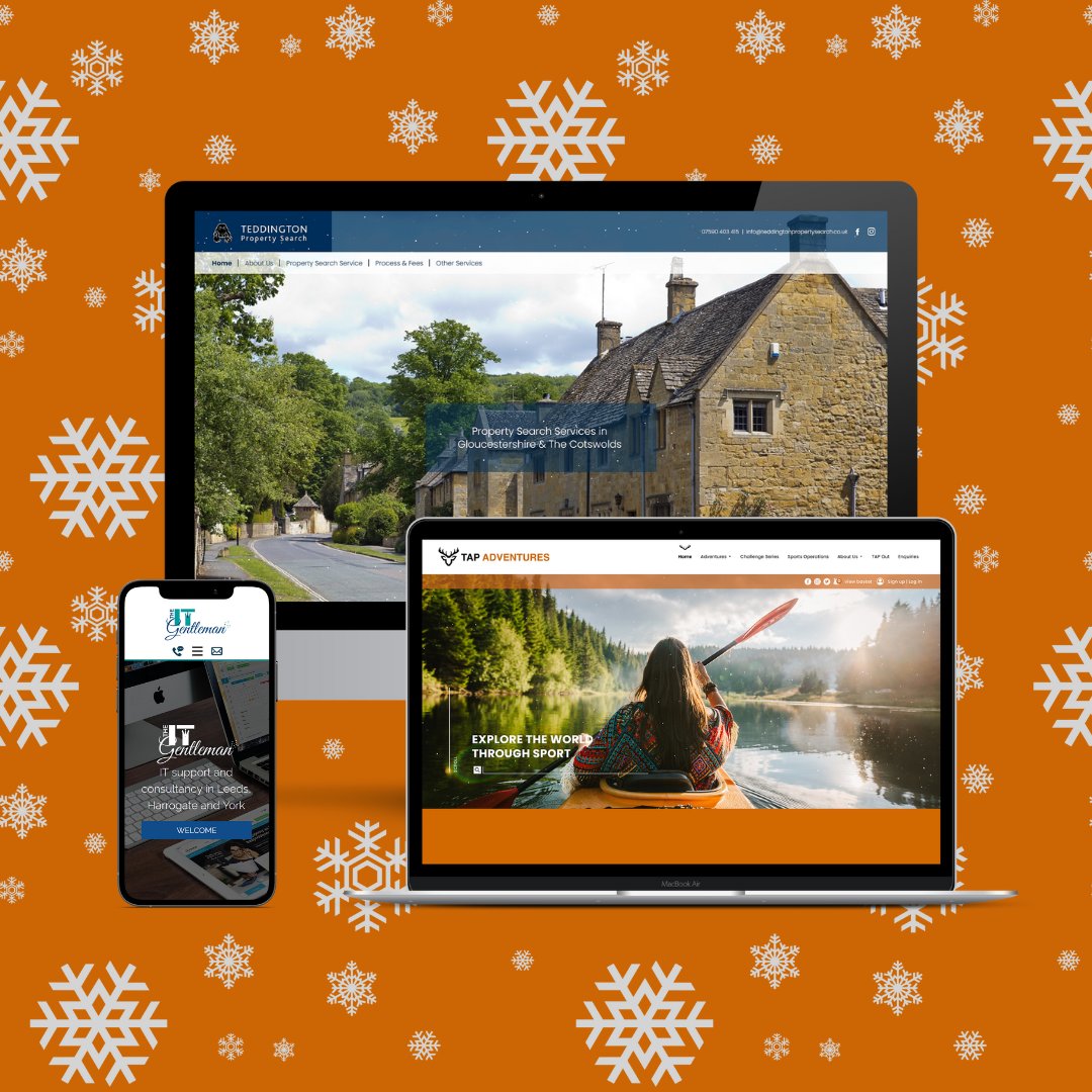 🎉 Congratulations to our competition winners!

❄️ <a href="/TAP_adventures_/">TAP Adventures</a> 
❄️ Teddington Property Search
❄️ The IT Gentleman

🎄 They now feature some festive cheer on their it'seeze website.

#itseeze | #websites | #christmas | #snow | #competition