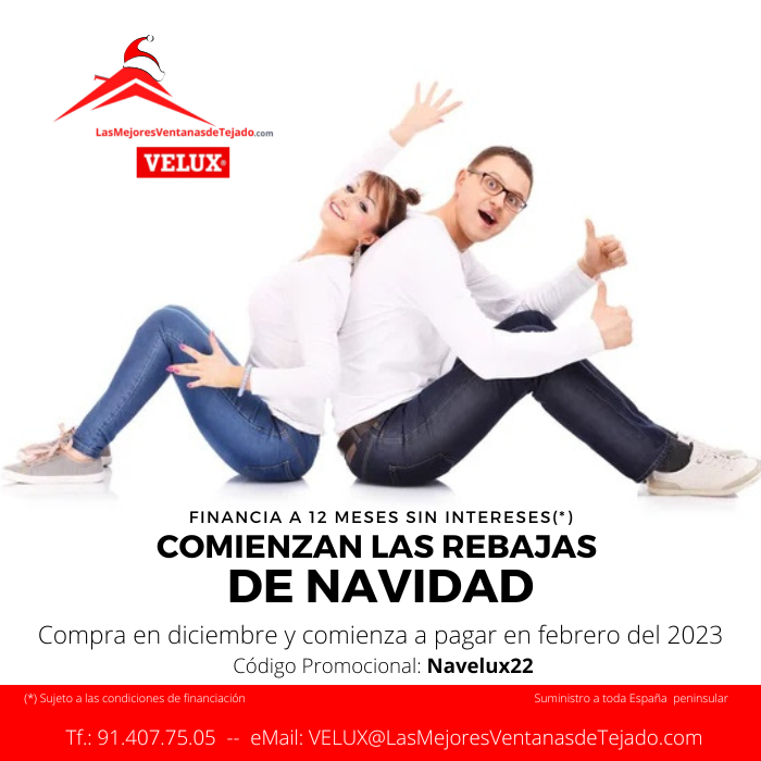 VELUXMadrid's tweet photo. #REBAJAS de diciembre
Disfruta de la #luznatural  y empieza a pagar tus #VELUX en febrero del 2023
Solicita información para tus proyectos de #ventanasdetejado #ventanasdetecho y #ventanasdecubierta
👉 https://t.co/33NxozMcHy
No te olvides de tu #CodigoPromocional  NAVELUX22 https://t.co/XypofjGJI2