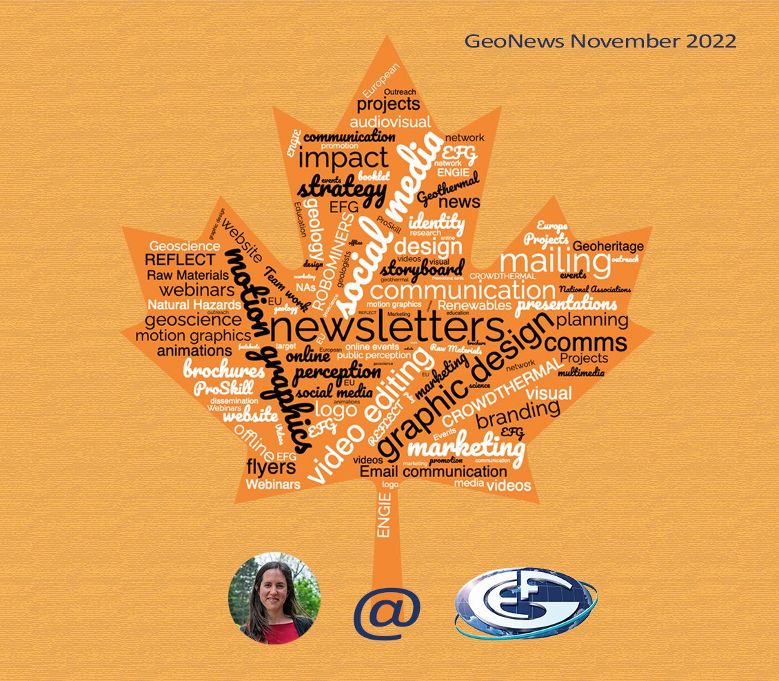 EfgInfo's tweet photo. In the November edition of GeoNews, Communication Officer Maria A. Lopez writes about her activities at EFG ➡️ https://t.co/KBKsHja9Ni ✏️
Subscribe to our newsletters: https://t.co/yW8Y16WibM https://t.co/bBaR7UgS0G