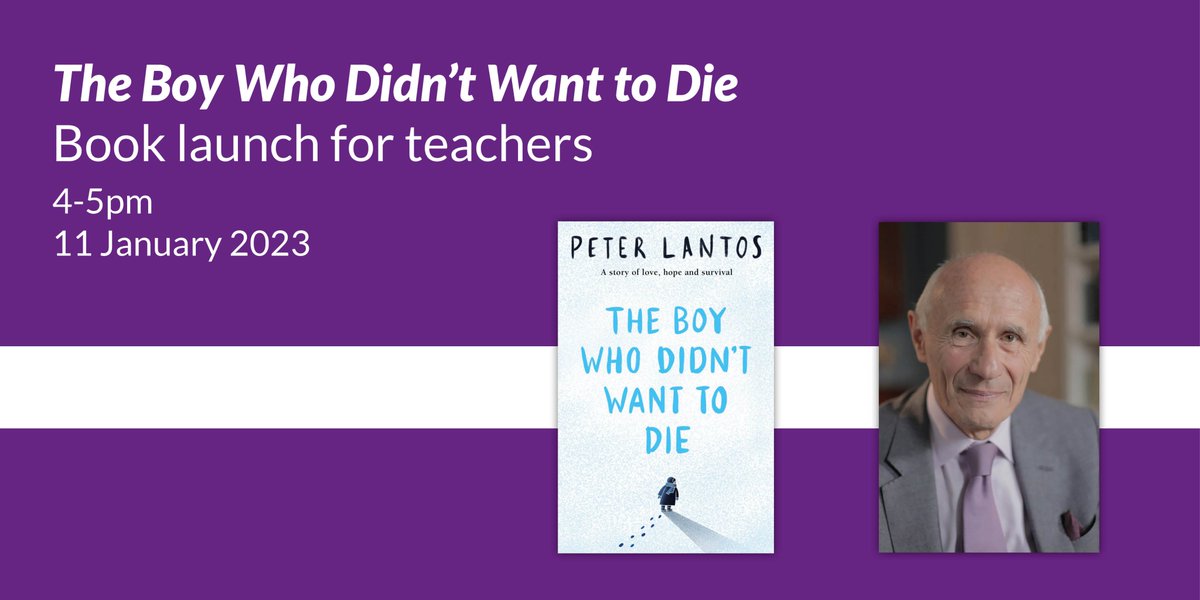 LexMurphyBlake's tweet photo. At @HMD_UK we are hosting a book launch and reading with Holocaust survivor Peter Lantos and @Scholastic specifically for #teachers in January - with a prize draw for a classroom set of books. Register for free now at https://t.co/siyDdQoXjO #educhat #holocausteducation #HMD2023 https://t.co/2bG5awewiA