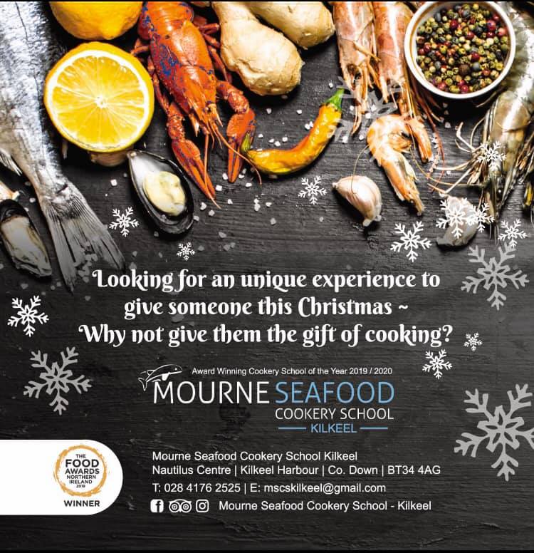 MSCSKilkeel's tweet photo. 🎅 CHRISTMAS GIFT VOUCHERS 🎅
Folks if you are looking for a unique Christmas gift why not treat that special person to a 'Mourne Seafood Cookery School Gift Voucher.
For more details please private message our page or Tel: 0284176 2525
THE PERFECT GIFT FOR COOKING ENTHUSIASTS https://t.co/AV73DZJCCF