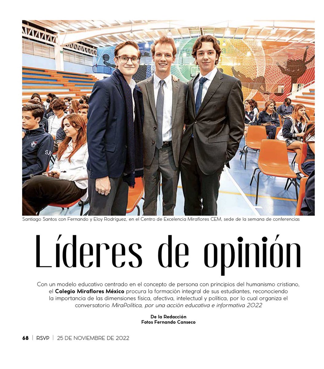 juanpablosf631's tweet photo. En días pasados se realizó el conversatorio “MiraPolítica”, en donde alumnas y alumnos del Colegio Ángel Matute Vidal y del Colegio Miraflores pudieron ser testigos de la experiencia de grandes líderes políticos y su servicio a nuestro país.  

#mexico #educacion #alumnos https://t.co/lli9NCPjI4