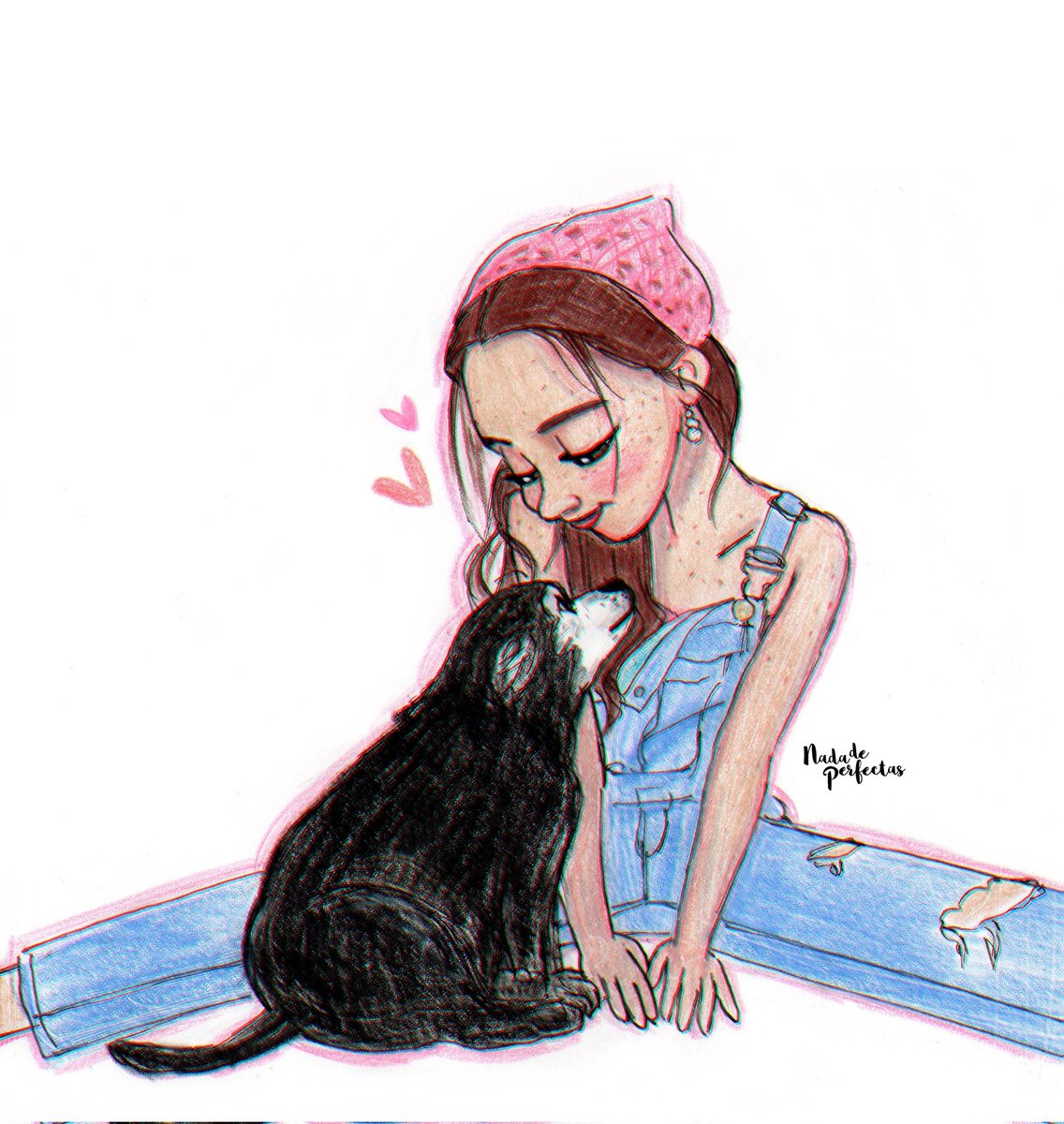 Ruby with her dog😍
It is one of the most adorable photos! that's why I decided to draw it🥹💕

#rubyjay #nadadeperfectas