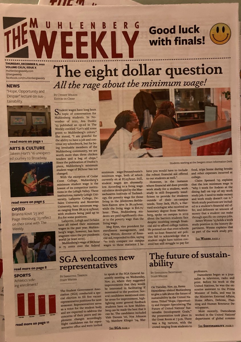 bergweekly's tweet photo. Last issue of the semester, grab a copy or read online at https://t.co/vWBBPyuBMB. Good luck with finals! https://t.co/FED6AwyQk3