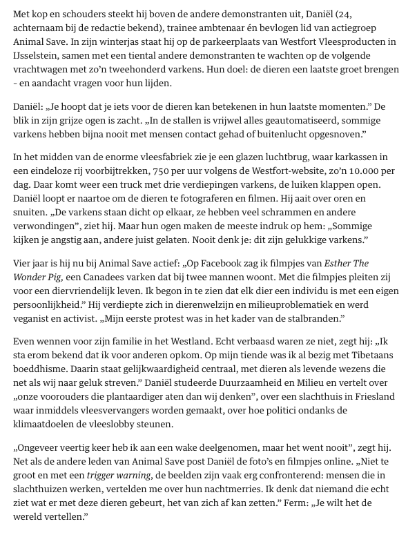 roosvonk's tweet photo. "Mensen die in slachthuizen werken, vertelden me over hun nachtmerries. Ik denk dat niemand die echt ziet wat er met deze dieren gebeurt, het van zich af kan zetten.” https://t.co/OvXFS1DKVd https://t.co/QdEkkwRzrG