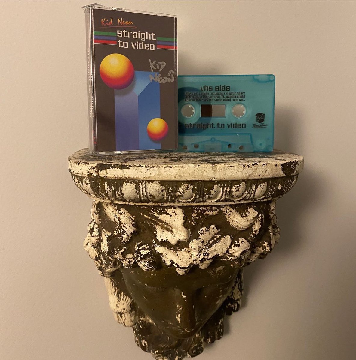 TimeSlaveRec's tweet photo. We've made a small number of signed cassettes &amp; CDs available for @KidNeonTSR ‘s album: 'Straight to Video'. 

Grab them here: 
https://t.co/XihbxRrHD8

#kidneon #cassette #cd https://t.co/zDw8HbbsAP
